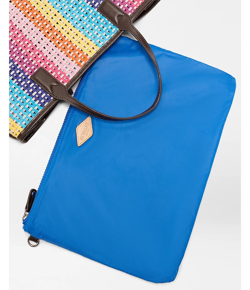 MZ Wallace Feria Stripe Georgica Straw Open Tote Bag