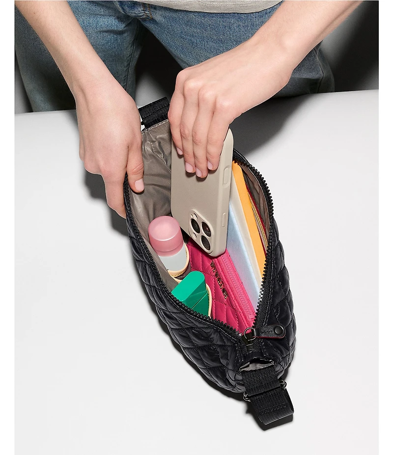 MZ Wallace Metro Smile Nylon Quilted Belt Bag