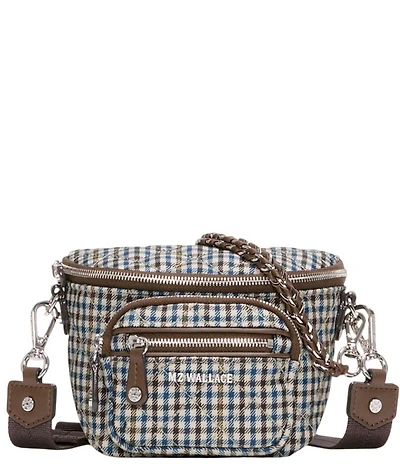 MZ Wallace Micro Crosby Checked Sling Belt Bag