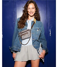 MZ Wallace Micro Crosby Checked Sling Belt Bag