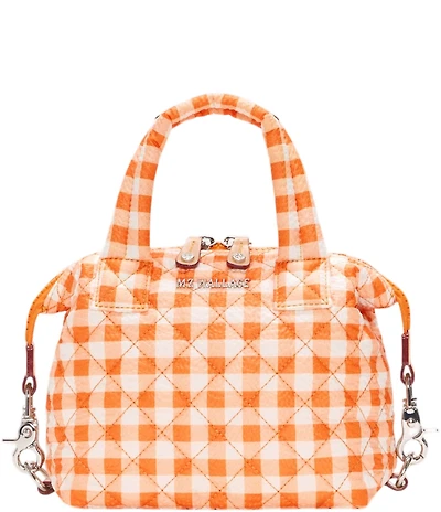MZ Wallace Micro Sutton Gingham Satchel Tote Bag