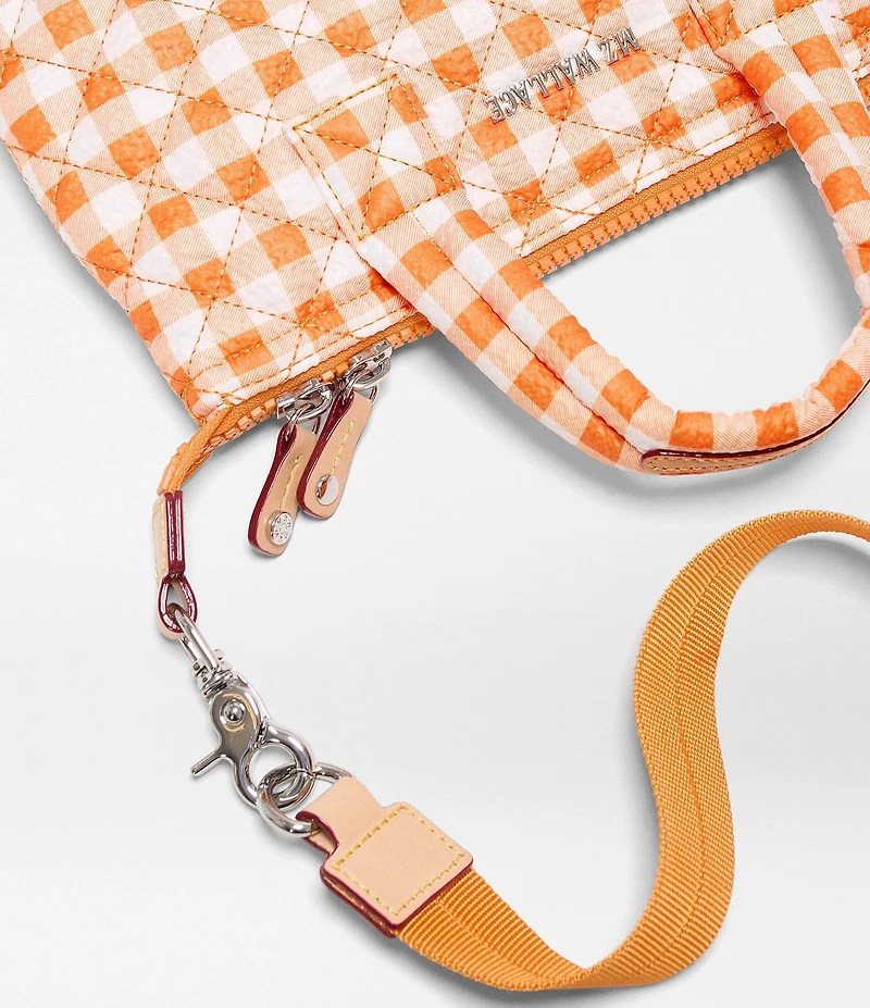 MZ Wallace Micro Sutton Gingham Satchel Tote Bag