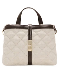 MZ Wallace Mini Linen Astor Turnlock Top Handle Crossbody Bag