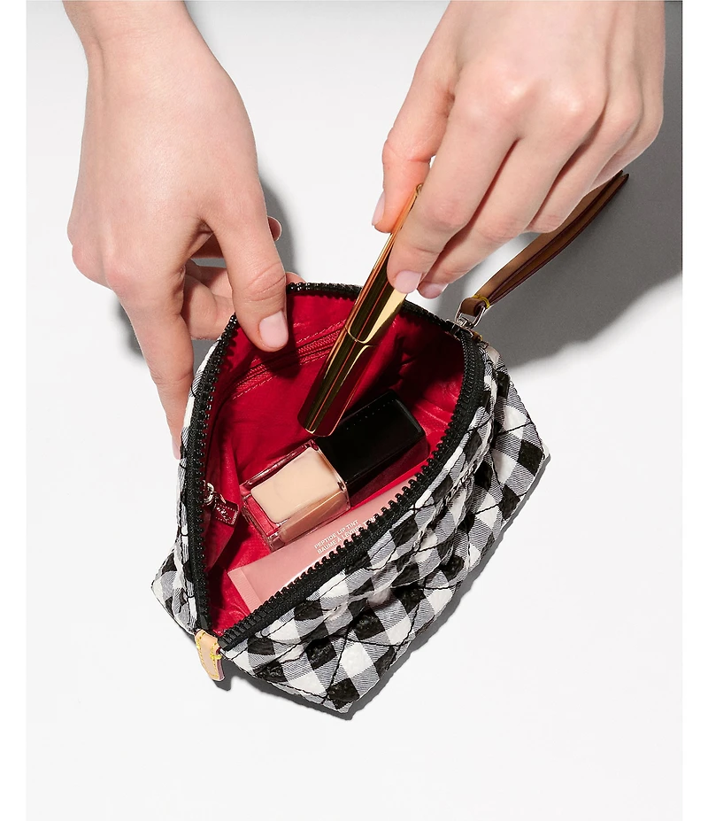 MZ Wallace Momo Gingham Cosmetic Pouch