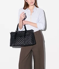 MZ Wallace Park Medium Quilted Leather Satchel Bag
