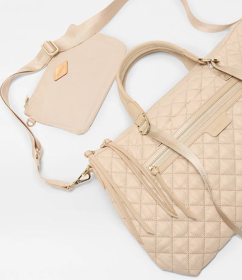 MZ Wallace Park Medium Quilted Leather Satchel Bag