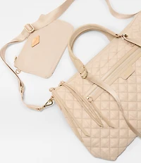 MZ Wallace Park Medium Quilted Leather Satchel Bag