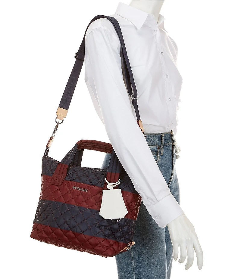 MZ Wallace Rugby Stripe Small Sutton Deluxe Tote Bag