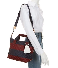 MZ Wallace Rugby Stripe Small Sutton Deluxe Tote Bag