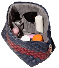 MZ Wallace Rugby Stripe Zoey Large Zip Cosmetic Pouch