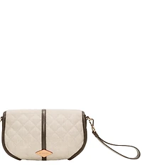 MZ Wallace Small Linen Astor Convertible Clutch Crossbody Bag