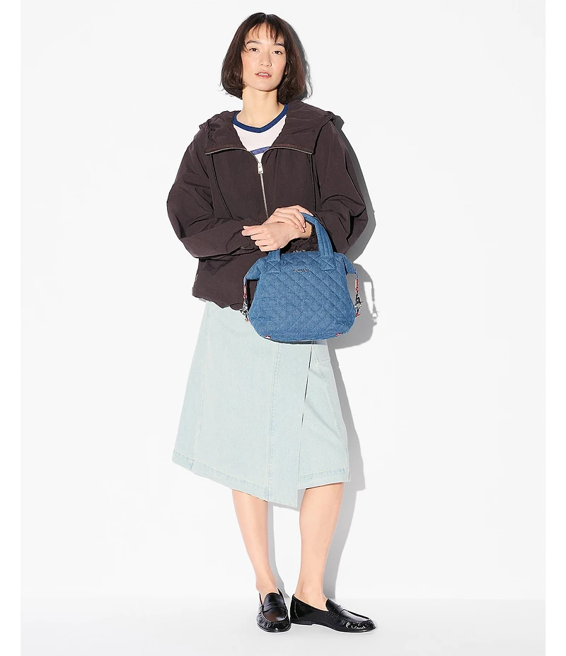 MZ Wallace Sutton Denim Small Deluxe Tote Bag