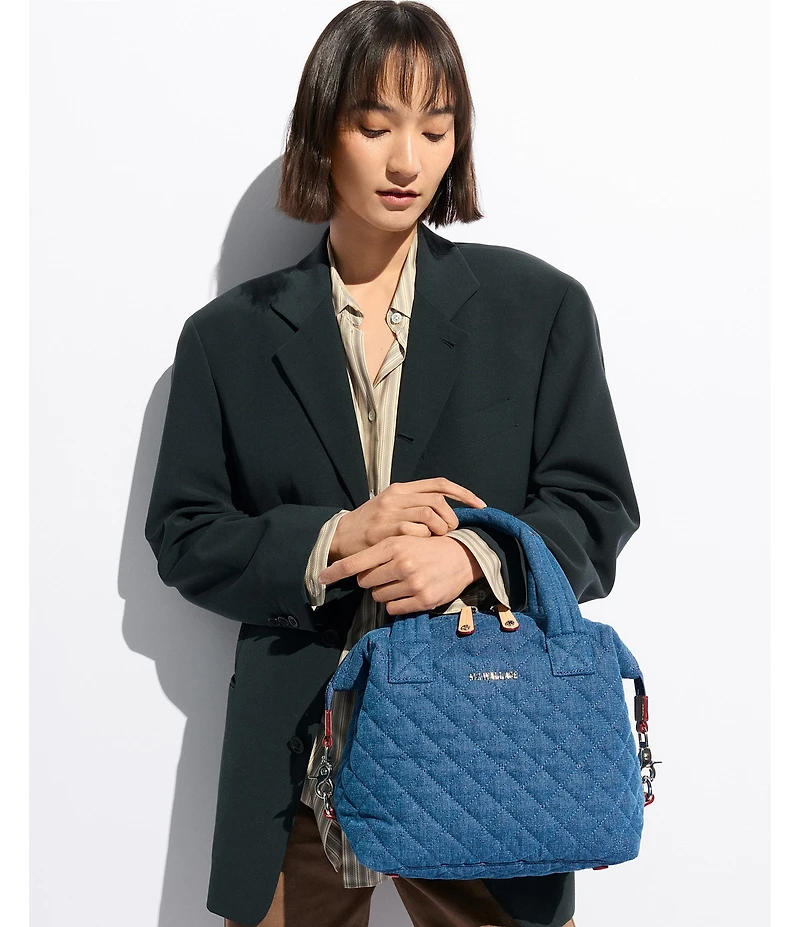 MZ Wallace Sutton Denim Small Deluxe Tote Bag