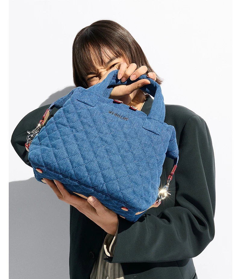 MZ Wallace Sutton Denim Small Deluxe Tote Bag