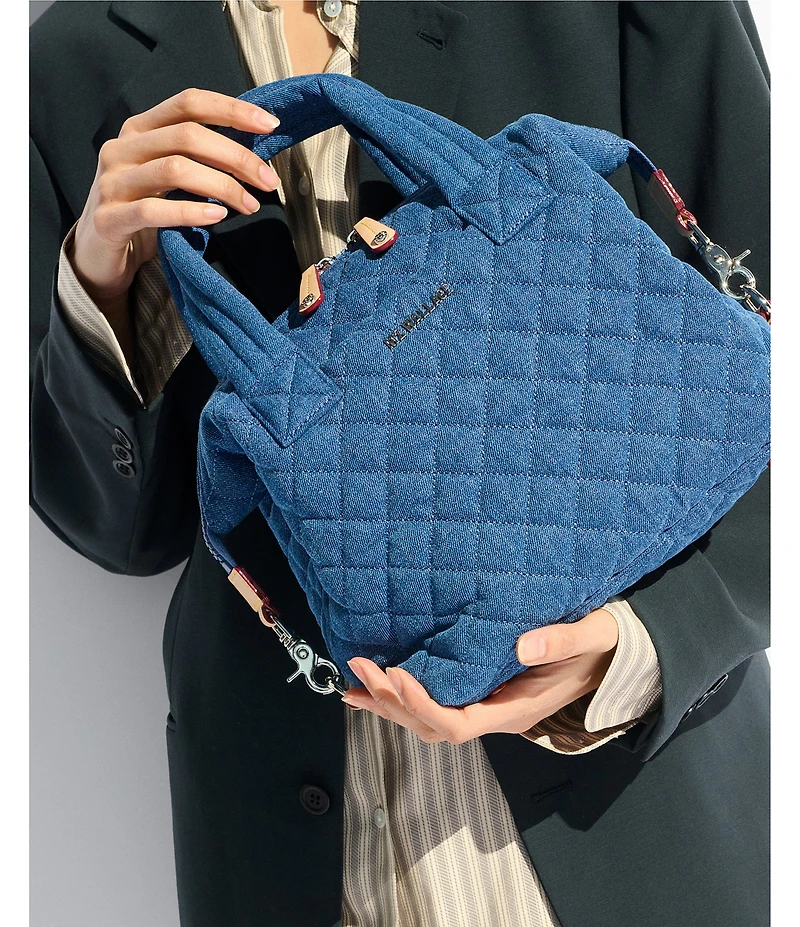 MZ Wallace Sutton Denim Small Deluxe Tote Bag