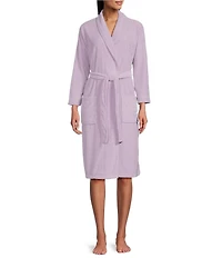 N by Natori Nirvana Long Sleeve Tie Waist Wrap Knit Robe