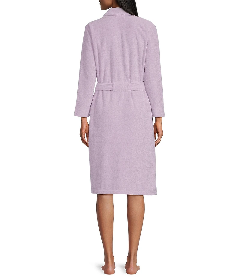 N by Natori Nirvana Long Sleeve Tie Waist Wrap Knit Robe
