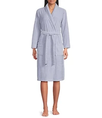 N by Natori Nirvana Long Sleeve Tie Waist Wrap Knit Robe