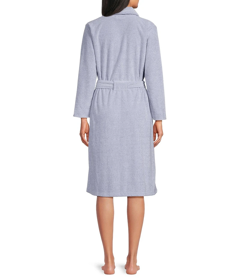 N by Natori Nirvana Long Sleeve Tie Waist Wrap Knit Robe