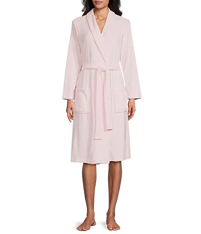 N by Natori Nirvana Long Sleeve Tie Waist Wrap Knit Robe