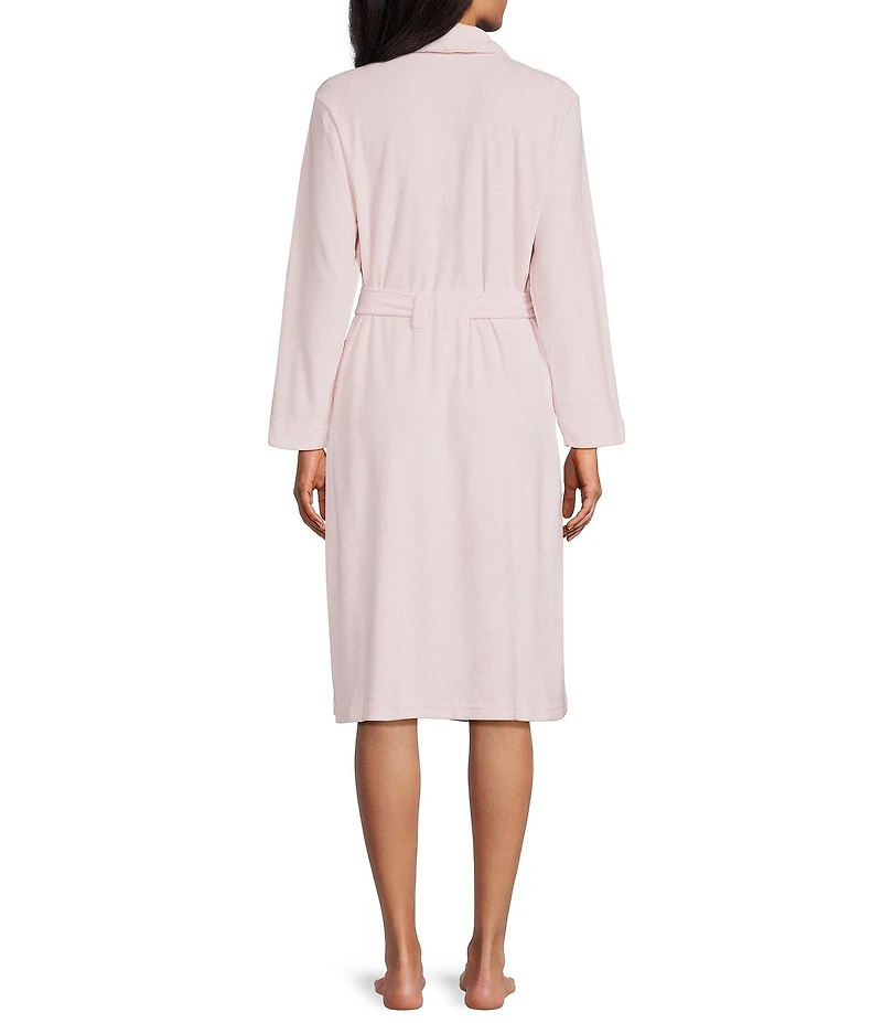 N by Natori Nirvana Long Sleeve Tie Waist Wrap Knit Robe