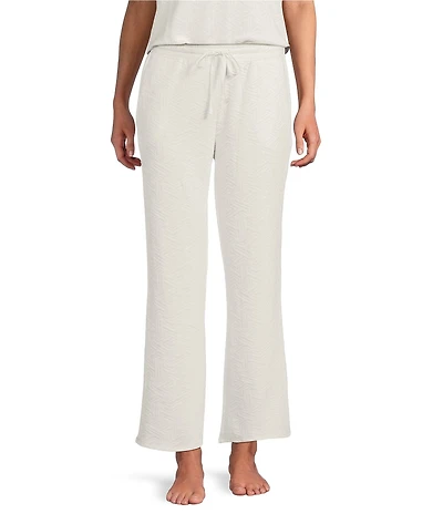 N by Natori Quilted Geo Knit Jacquard Drawstring Tie Coordinating Lounge Pants