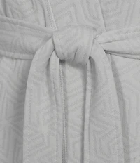 N By Natori Quilted Geo Long Sleeve Knit Jacquard Long Robe