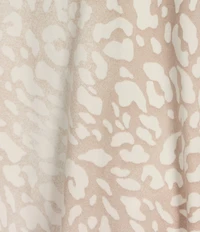 N by Natori Short Sleeve Split Round Neck Cozy Knit Leopard Pajama Set
