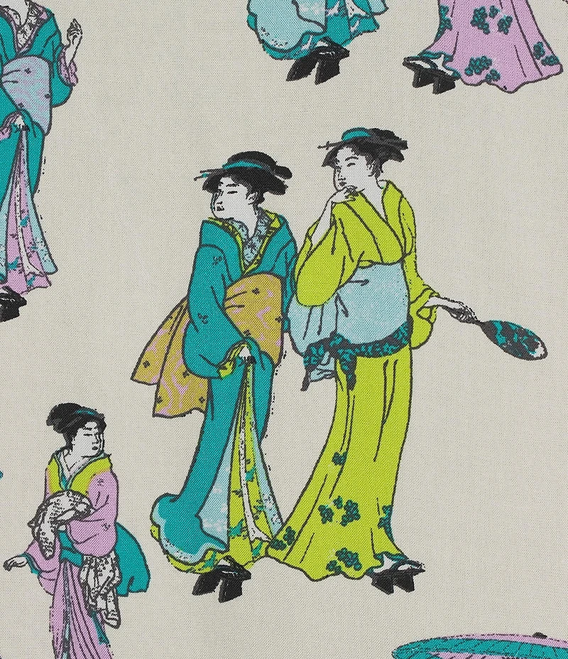 N By Natori Short Sleeve V-Neck Woven Challis Geisha Sleepshirt