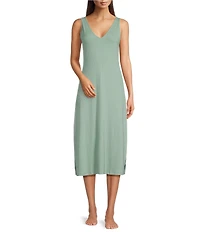 N by Natori Soothe Sleeveless V-Neck Ribbed Knit Lounge Dress