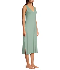 N by Natori Soothe Sleeveless V-Neck Ribbed Knit Lounge Dress
