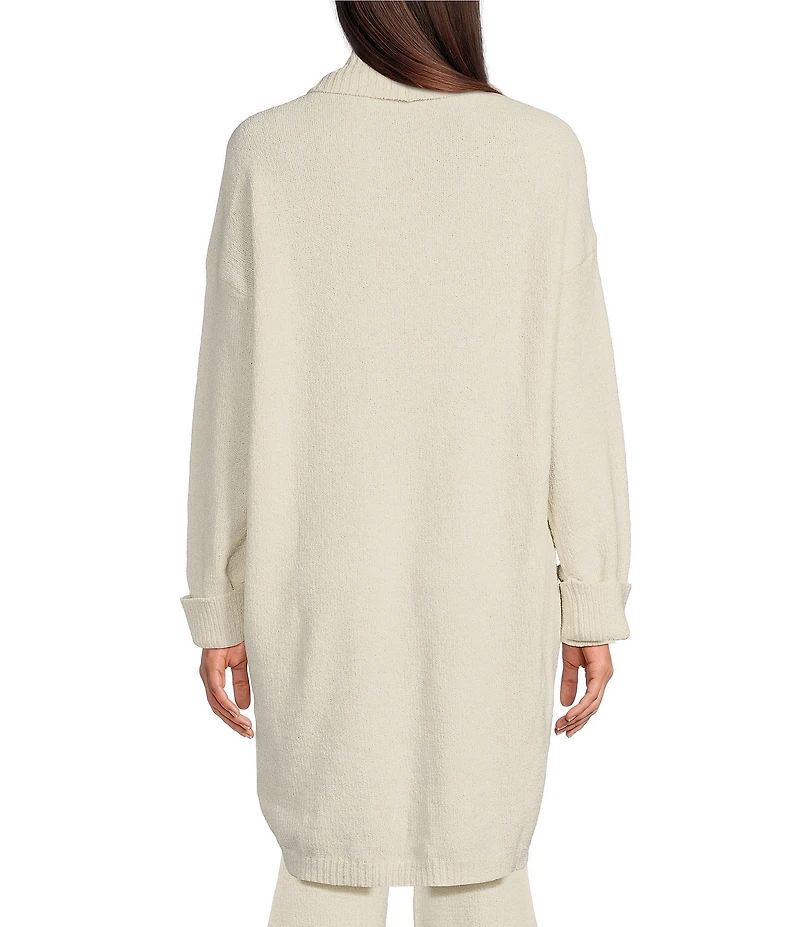 N Natori Chenille Open Front Lounge Cardigan