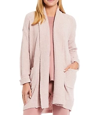 N Natori Chenille Open Front Lounge Cardigan