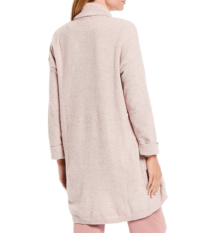N Natori Chenille Open Front Lounge Cardigan