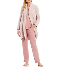 N Natori Chenille Open Front Lounge Cardigan