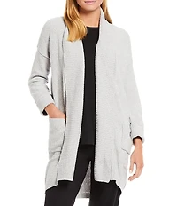 N Natori Chenille Open Front Lounge Cardigan