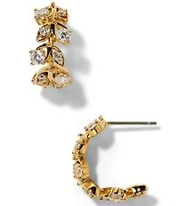 Nadri Adorn Rhinestone J Hoop Earrings