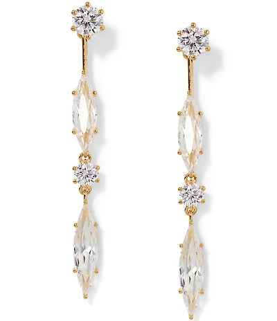 Nadri Beatrix Front Back Earrings