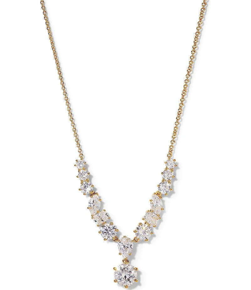 Nadri Beatrix Mixed CZ Frontal Short Pendant Necklace