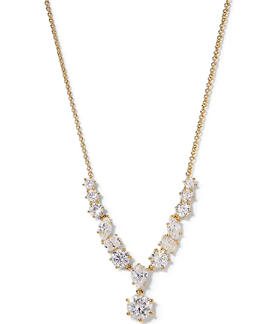 Nadri Beatrix Mixed CZ Frontal Short Pendant Necklace