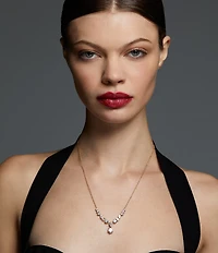 Nadri Beatrix Mixed CZ Frontal Short Pendant Necklace