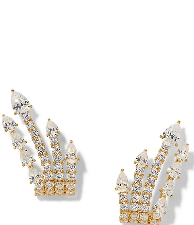 Nadri Bonne Annee J Hoop Earrings