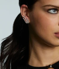 Nadri Bonne Annee J Hoop Earrings