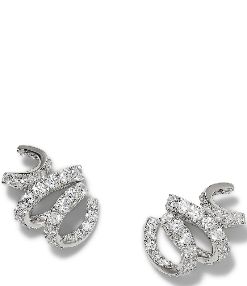 Nadri Bonne Annee Ribbon Stud Earrings