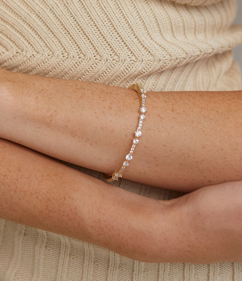 Nadri Cassi Pave Side Crystal Hinge Bracelet