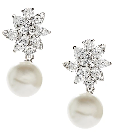 Nadri Chiara Pearl Drop Earrings