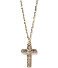 Nadri Crushed Cross Short Pendant Necklace