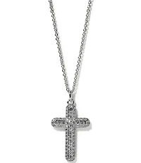 Nadri Crushed Cross Short Pendant Necklace