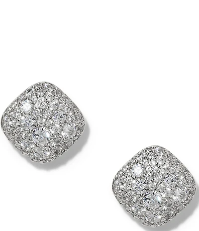 Nadri Crushed Cushion Stud Earrings