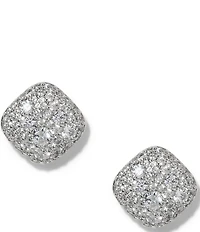 Nadri Crushed Cushion Stud Earrings